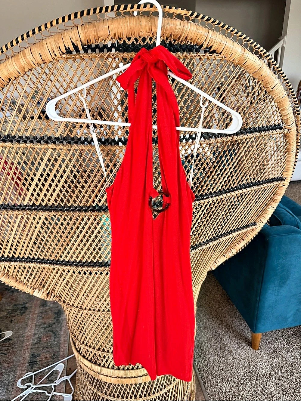 Lovers and Friends Red Halter Maxi Dress Size Small